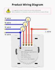 Smart wifi lamp kontakt 3 knappar