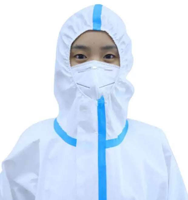 PPE skyddsdräkt plus handskar och munskydd, CE certfierad