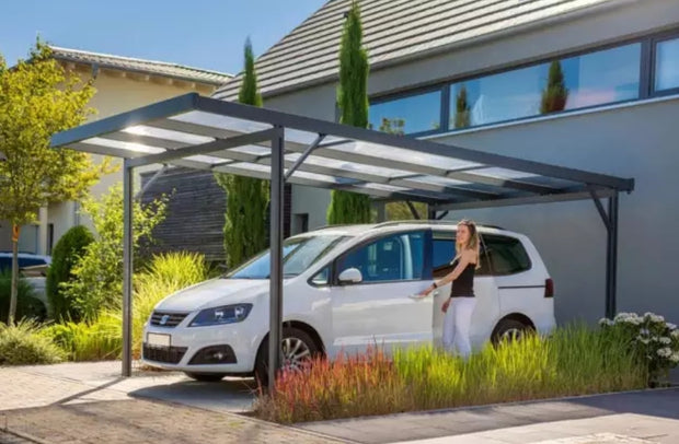 Solcellstak garage tak.